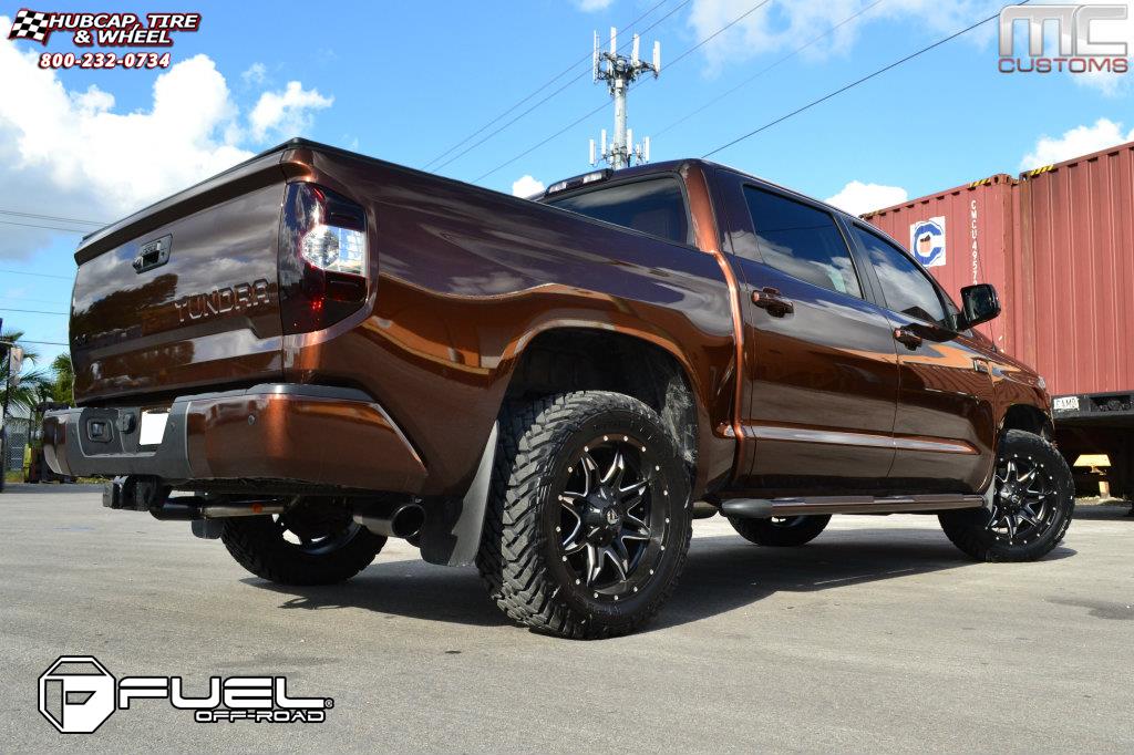 vehicle gallery/toyota tundra fuel lethal d567 0X0  Black & Milled wheels and rims